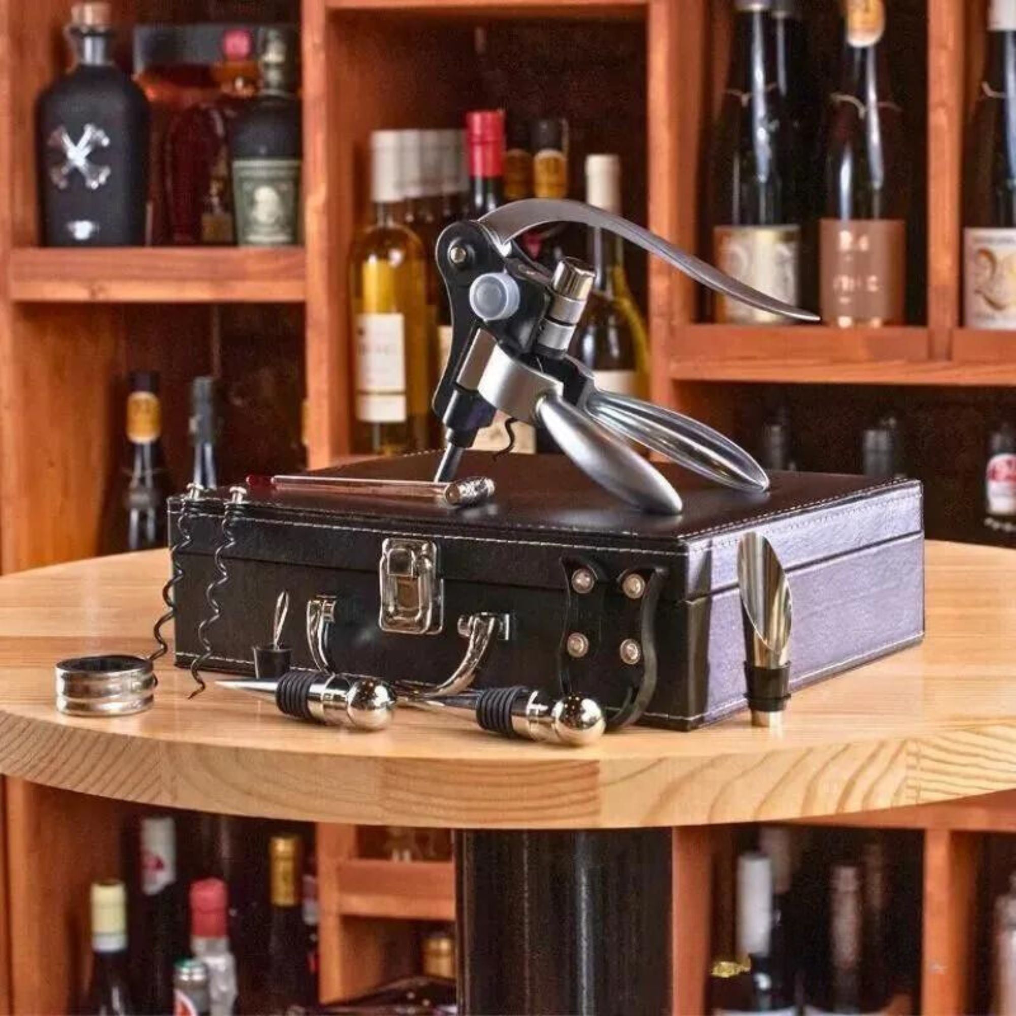 Cadou Set Valiza cu accesorii de vin Premium