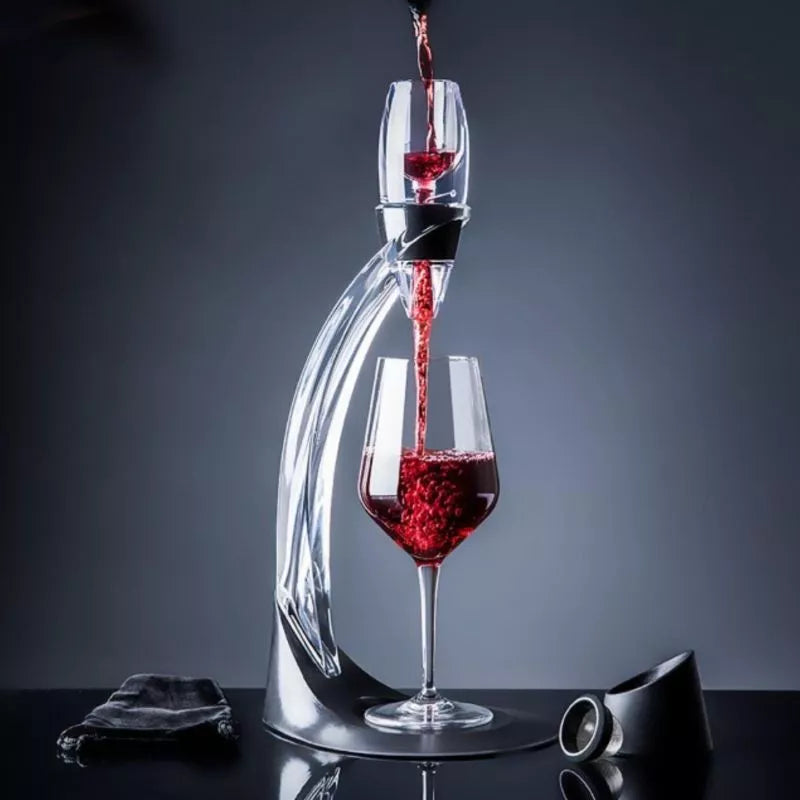 Cadou Decantor Vin cu Suport Arcuit