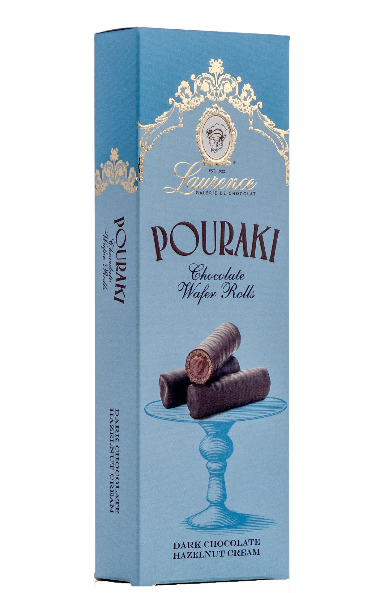 Laurence – Rulouri crocante Pouraki cu cremă de alune și ciocolată neagră