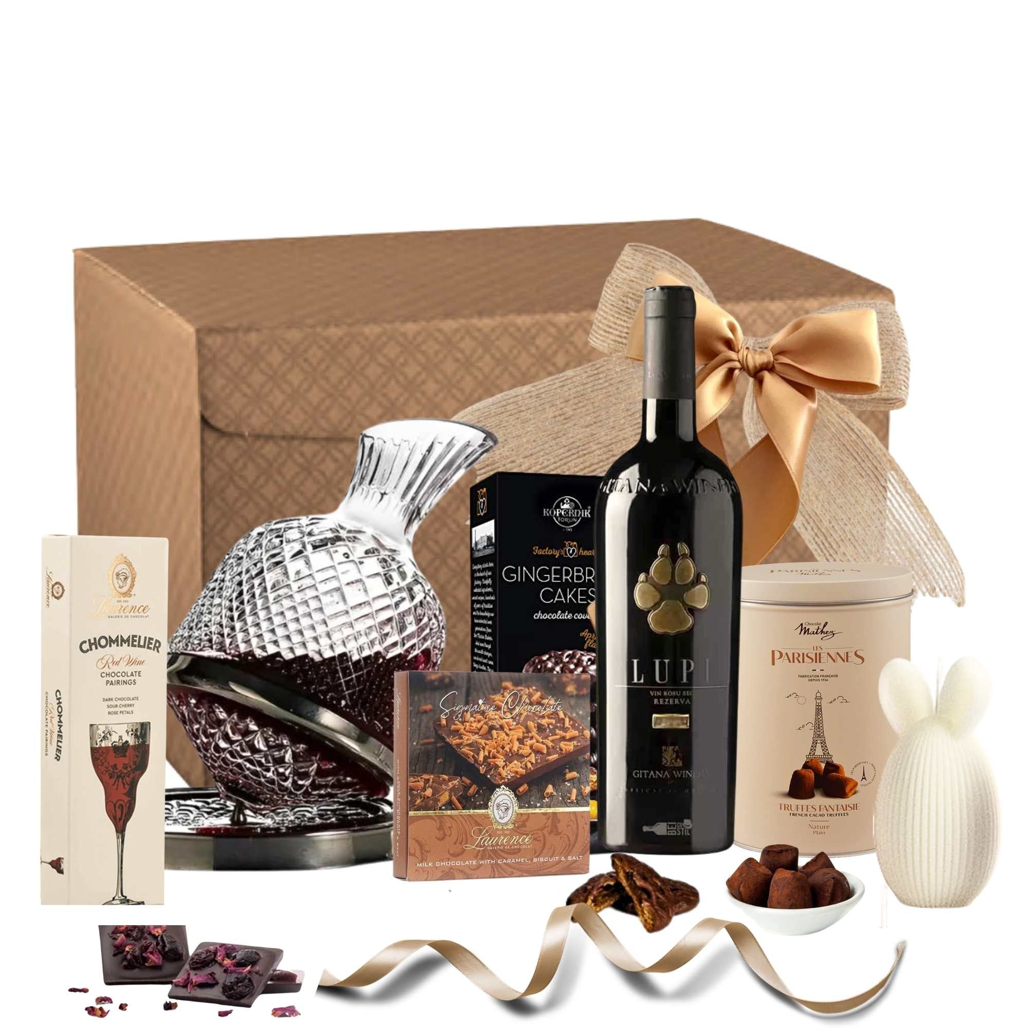 cadou gourmet de paste cu vin lupi gitana si delicatese premium