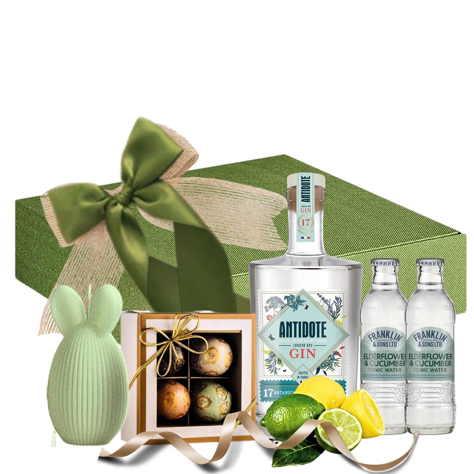 cadouri de paste pentru prieteni cu gin tonic praline si cadou premium