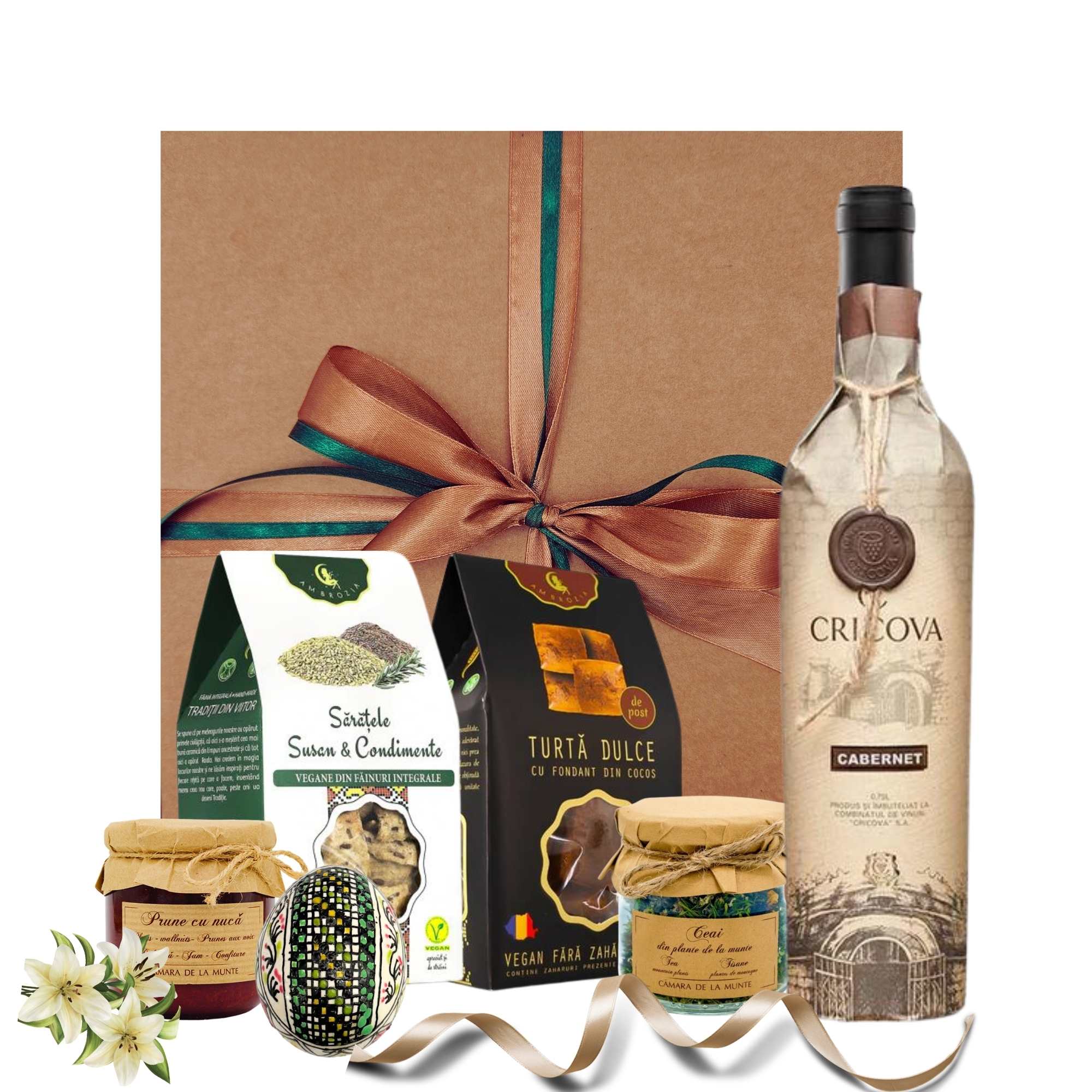 cadouri traditionale romanesti de paste cu vin cricova si ou incondeiat