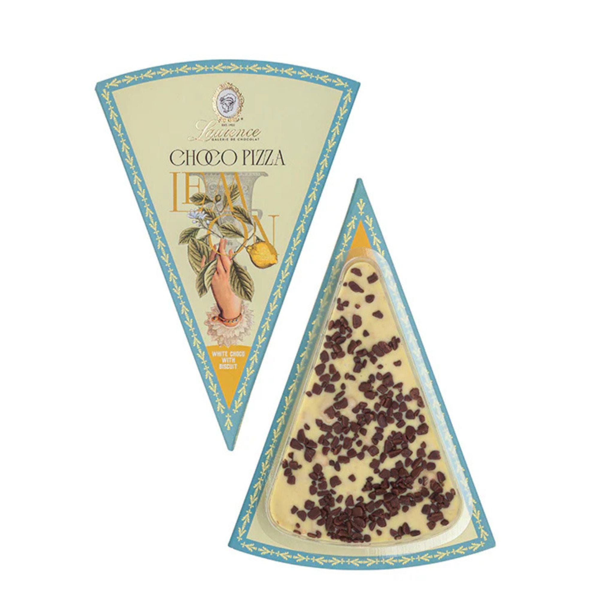 choco pizza ciocolata alba cu lamaie laurence 100g