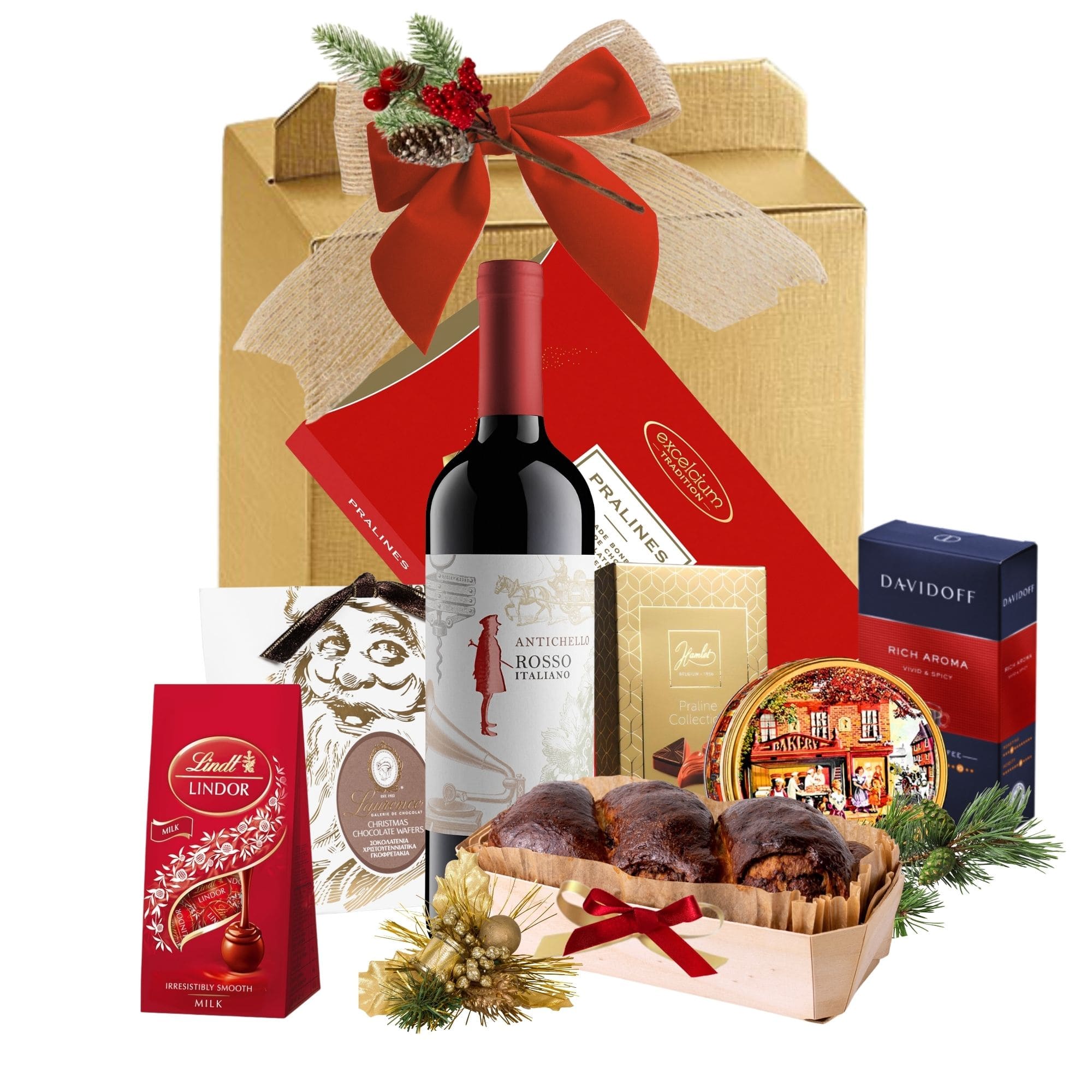 Cadou Crăciun Vin Roșu Elite cu Antichello Rosso și delicii gourmet