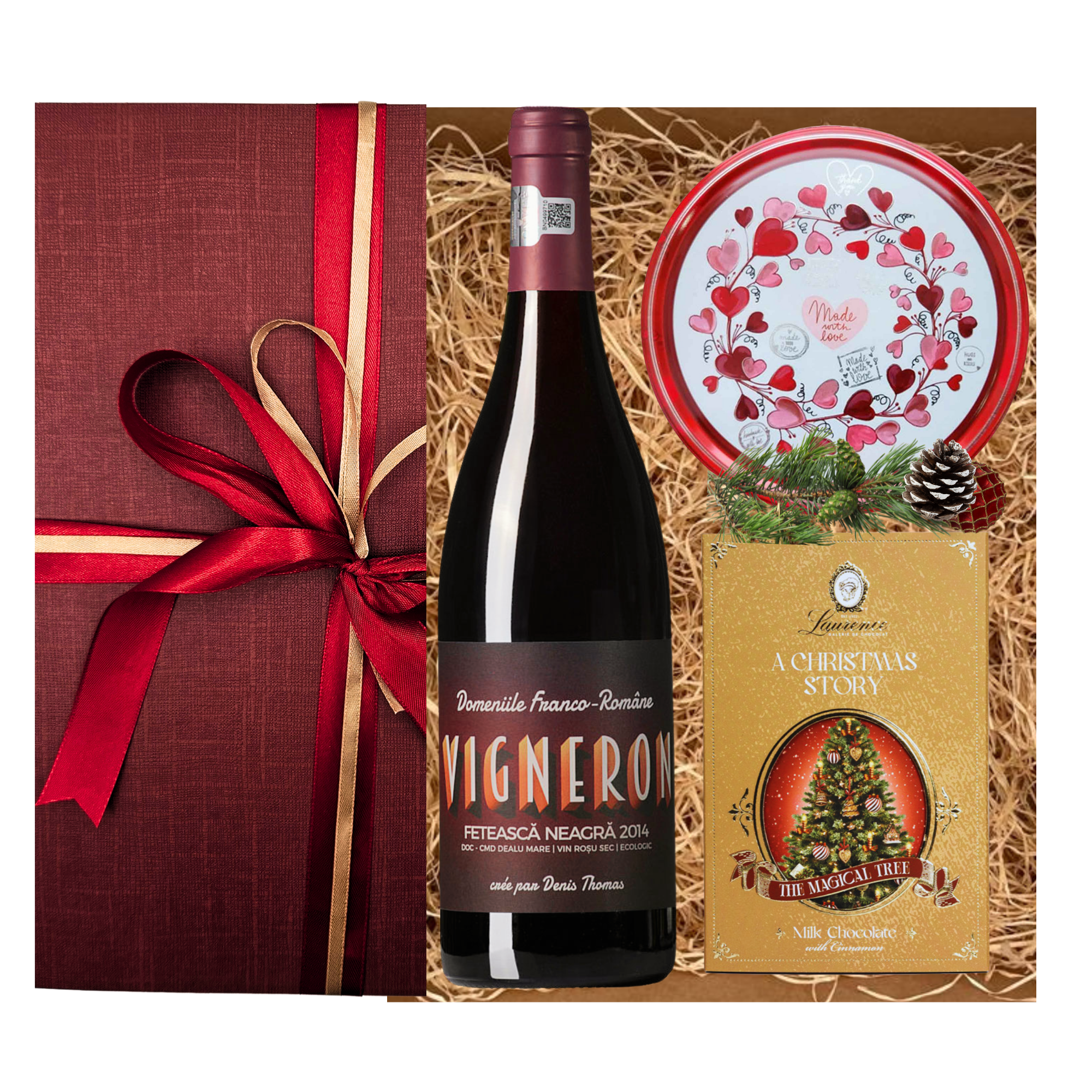Cadou Crăciun Vin Roșu Joy