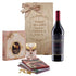 Red Wine & Chocolate Collection cu vin roșu Château Cristi Bravoure, praline Trilogie Chocolate Lovers și cremă de caramel într-un cufăr de lemn