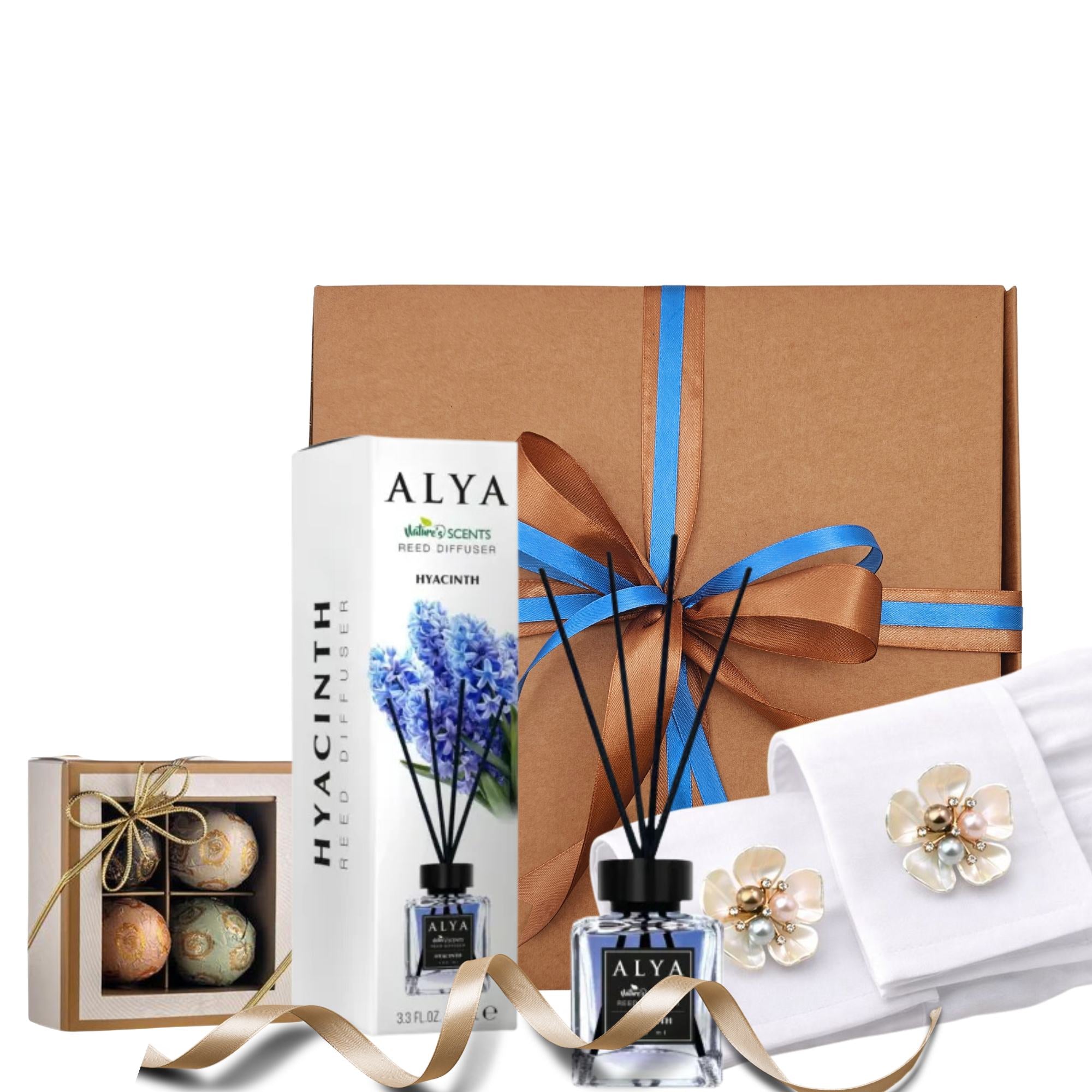 Cadou 8martie cu parfum de zambilă și praline premium Graceful Attention