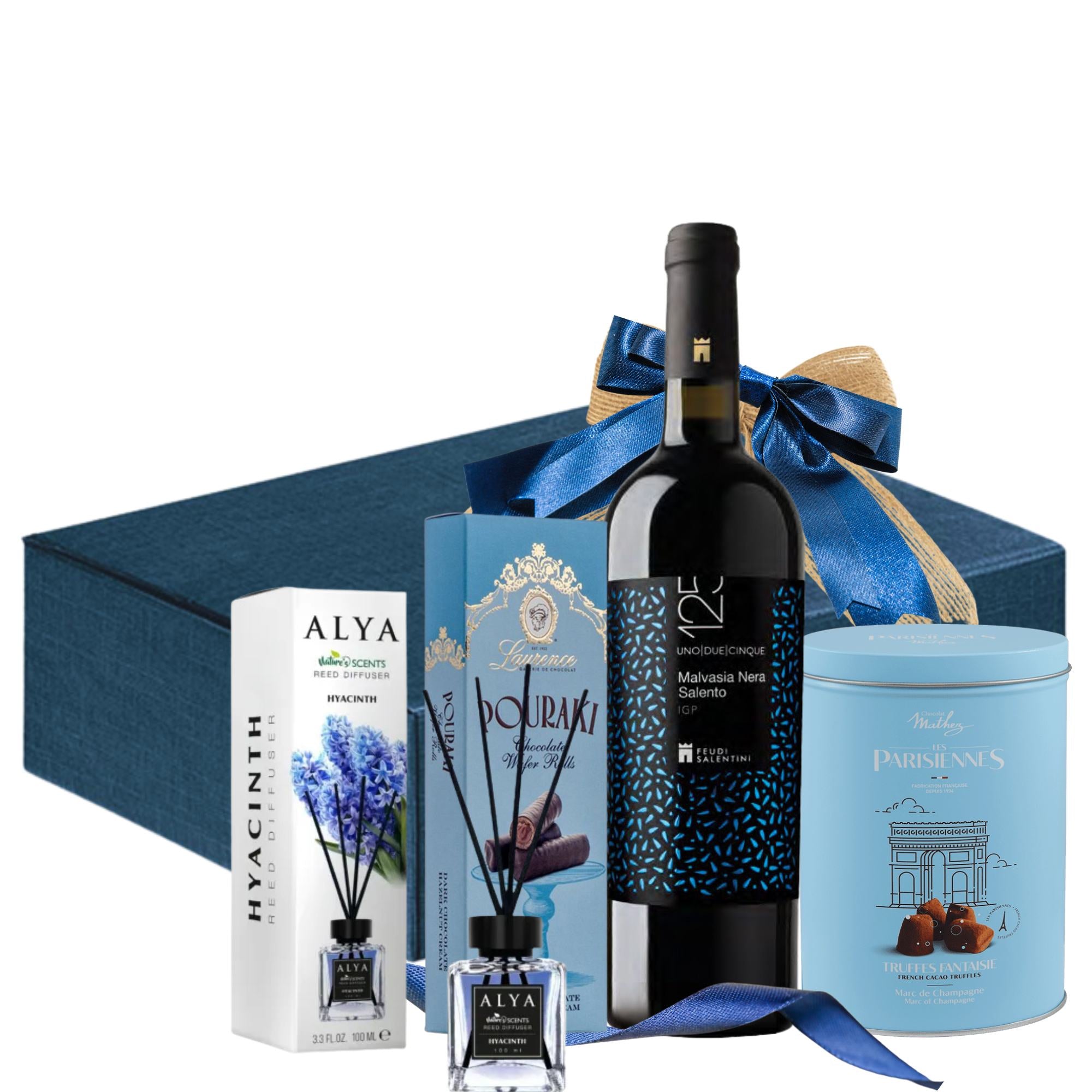 Cadouri personalizate de 8 martie cu vin Malvasia Nero si ciocolata premium