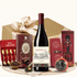 Cutie cadou Burgundy Noël cu vin roșu Novelle și ceai Kingsleaf Clock Tea