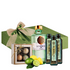 Set Green Elegance Gin cu Le Tribute, tonic Amalfi și praline, ambalaj verde elegant
