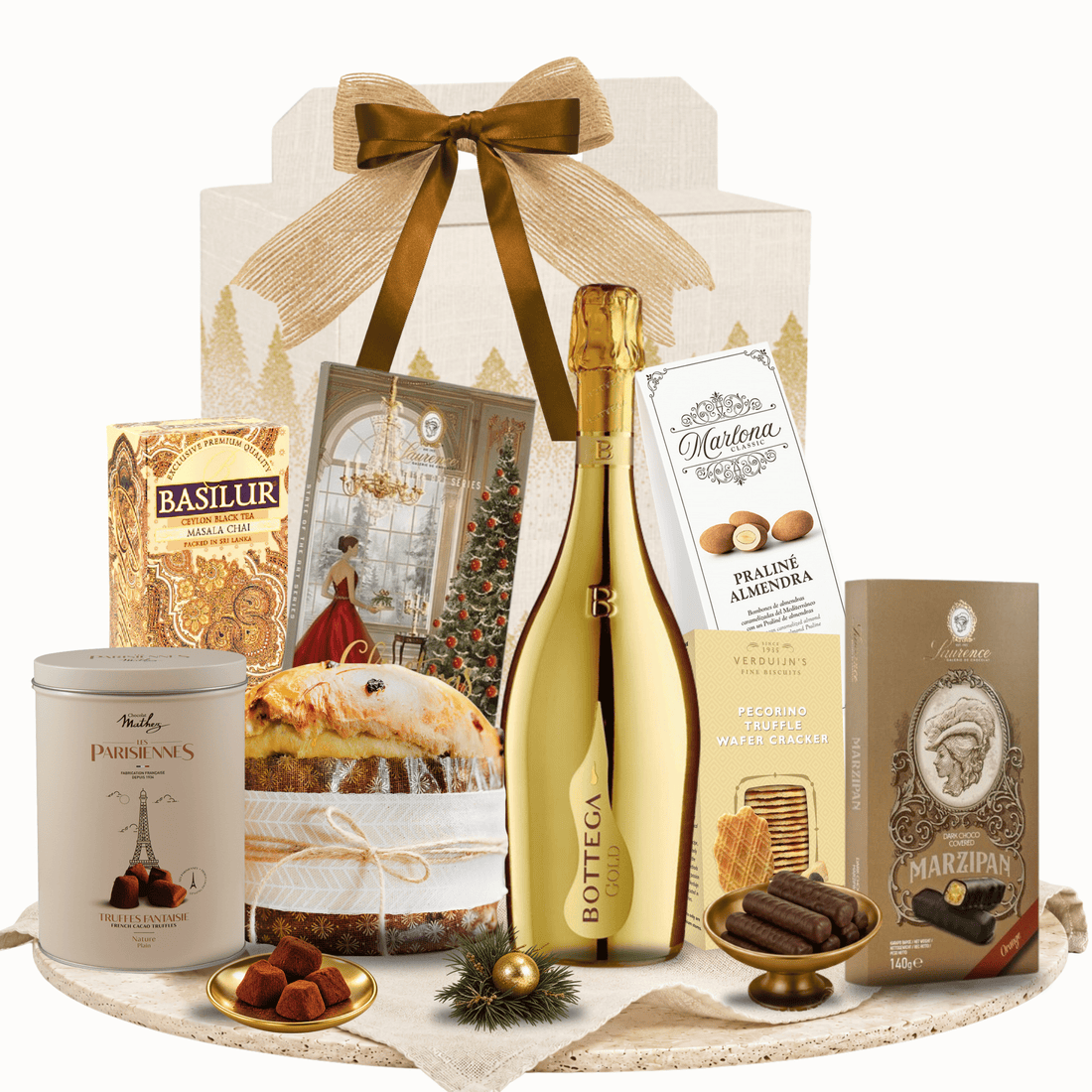 Pachet Cadou de Crăciun Christmas in Gold cu Prosecco Bottega Gold