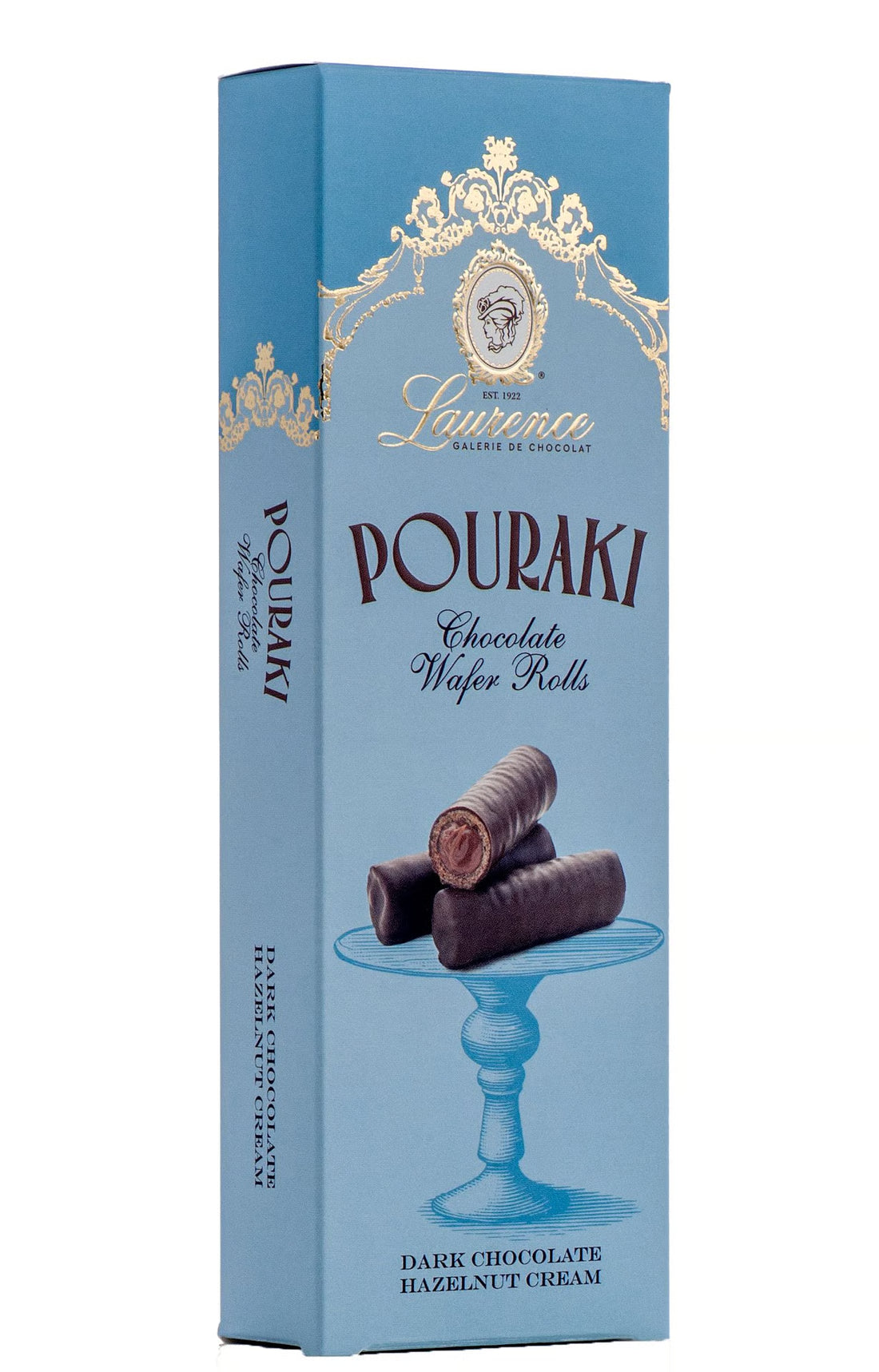 Laurence – Rulouri crocante Pouraki cu cremă de alune și ciocolată neagră