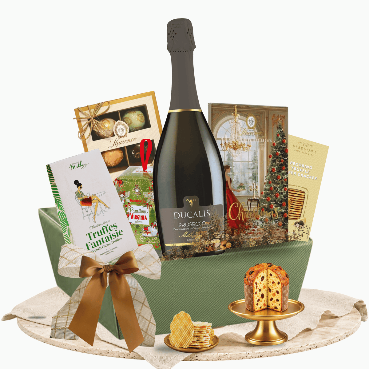 Cutie cadou Moments That Matter cu prosecco Ducalis și praline rotunde Laurence