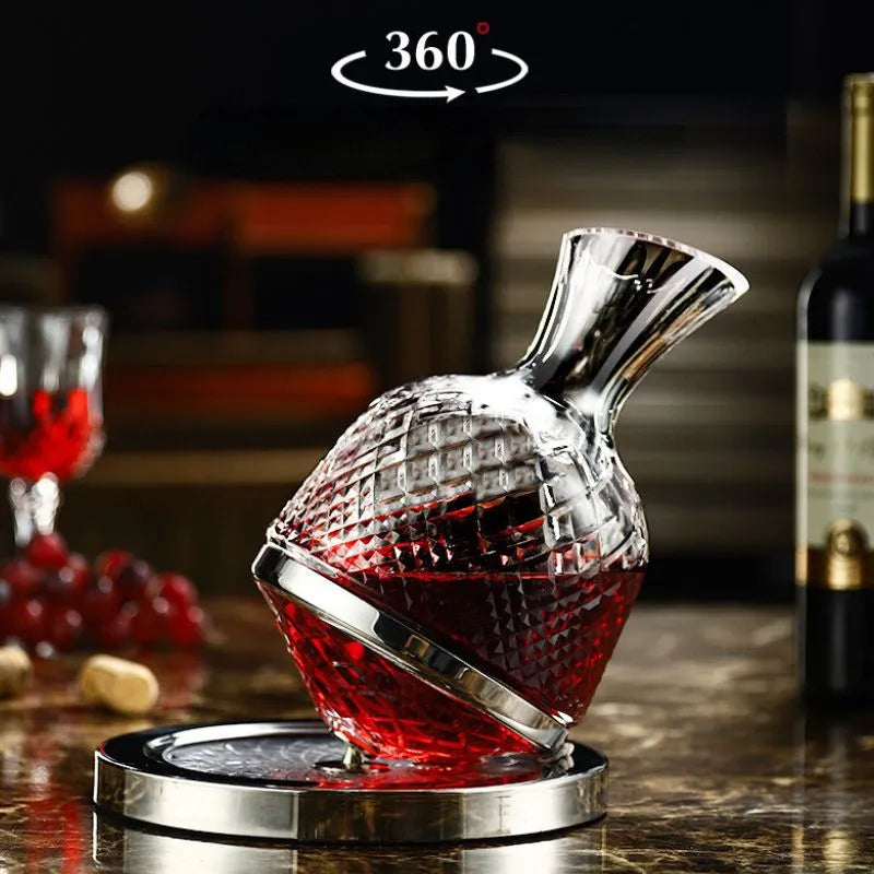 Cadou Decantor de bauturi rotativ cu 2 Pahare