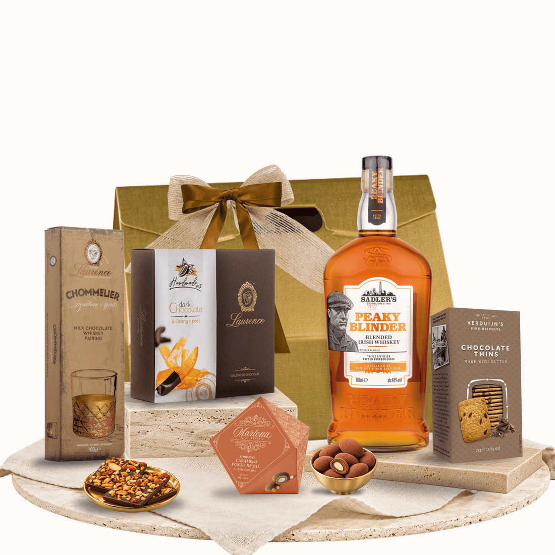 Cadou pentru bărbați The Gentleman’s Choice cu whisky irlandez Peaky Blinder și ciocolată