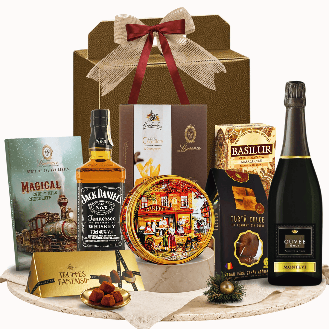 Cadou de Crăciun pentru parteneri Two to Toast cu Jack Daniel’s și vin spumant