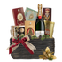 Coș Crăciun cu șampanie Moët & Chandon și dulciuri festive