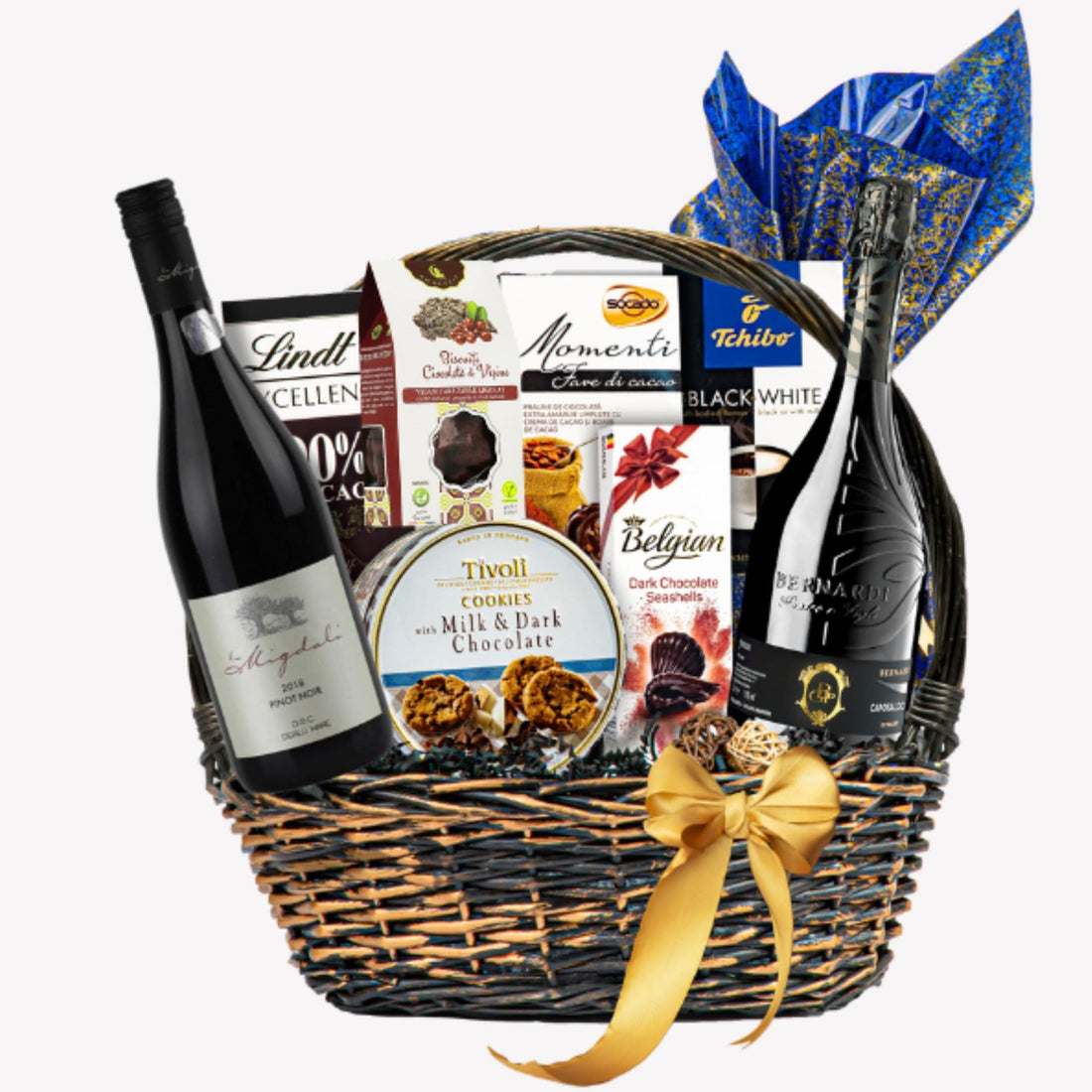 Cos Cadou Coffee Wine Chocolate Lovers cadou pentru femei barbati si companii cadou craciun cadou paste