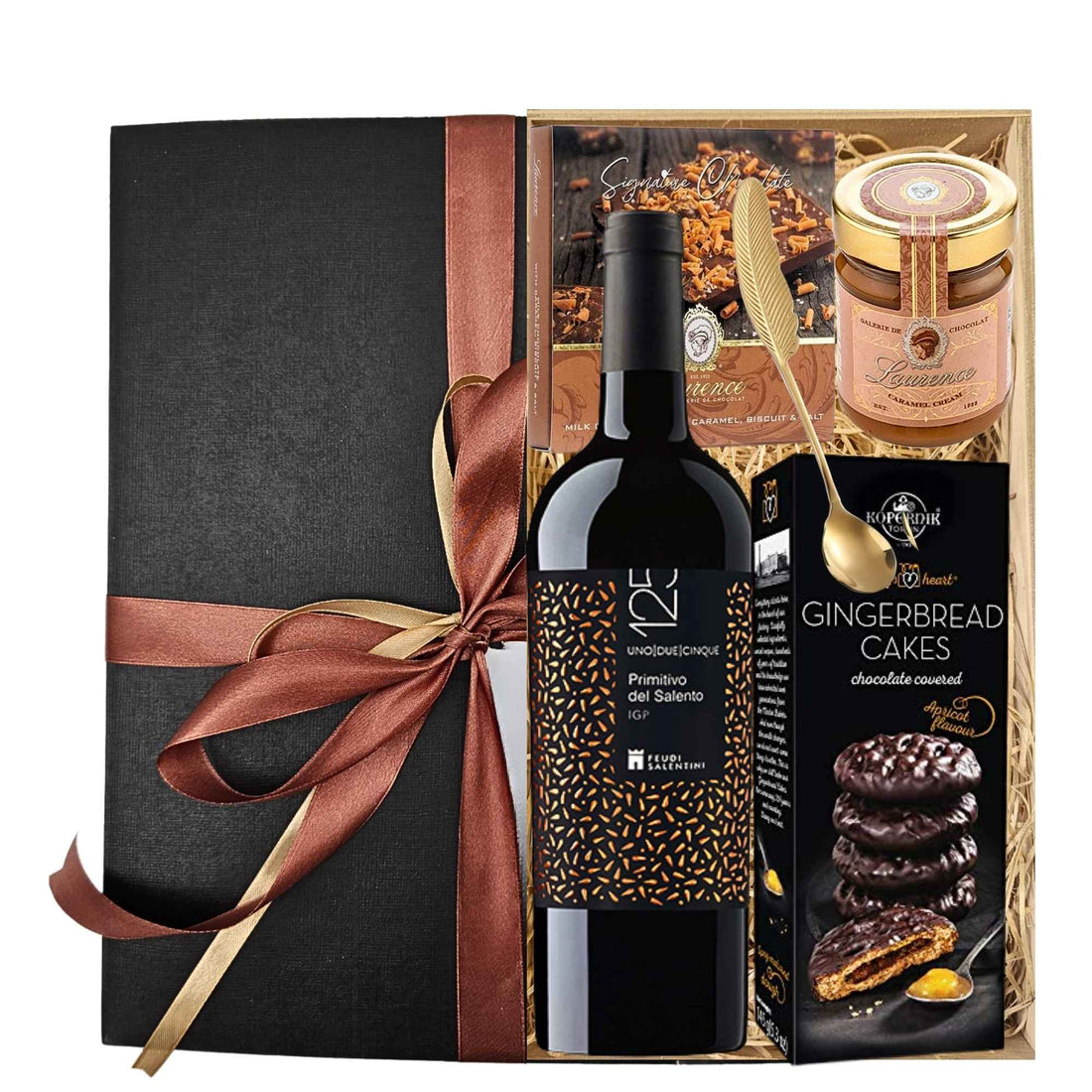 cadou paste barbati cu vin rosu primitivo ciocolata gourmet si desert premium