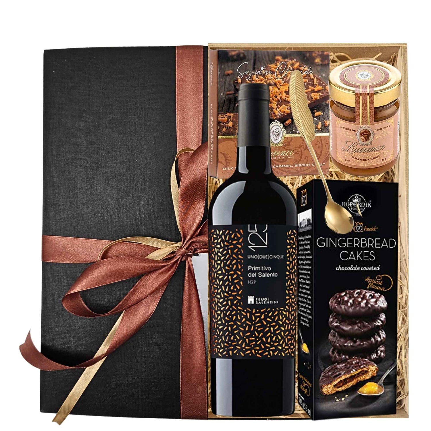 cadou paste barbati cu vin rosu primitivo ciocolata gourmet si desert premium