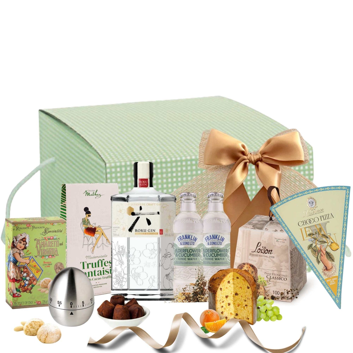 cadouri de paste pentru femei cu gin japonez roku tonic premium si dulciuri gourmet