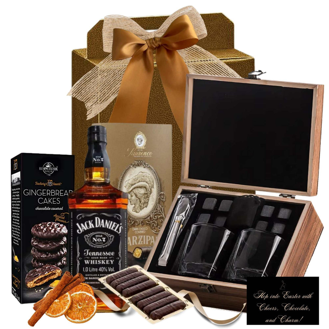 cadouri de paste pentru nasi cu whisky jack daniels si set de pahare cadou
