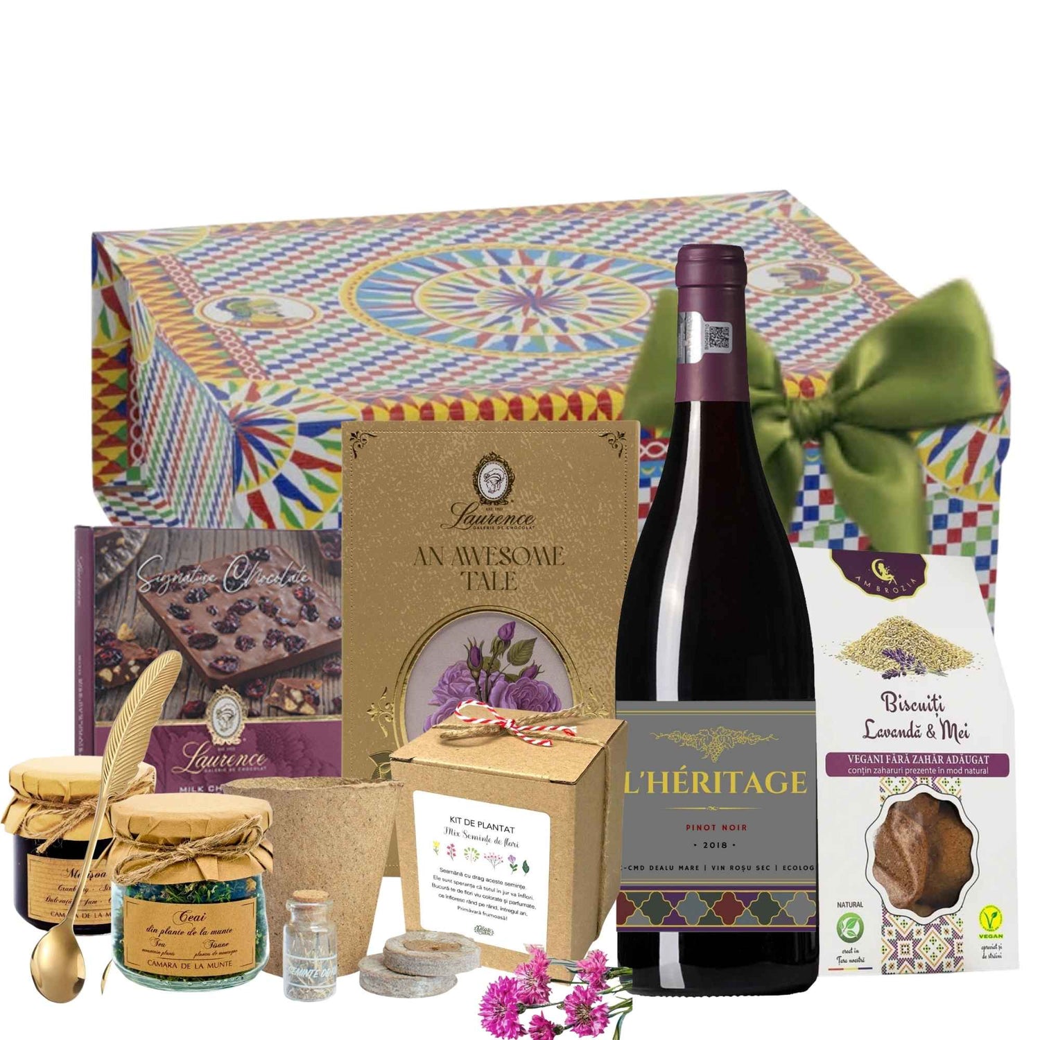 cadouri de pasti idei cu vin rosu dulciuri gourmet si kit de plantare garden of flavours