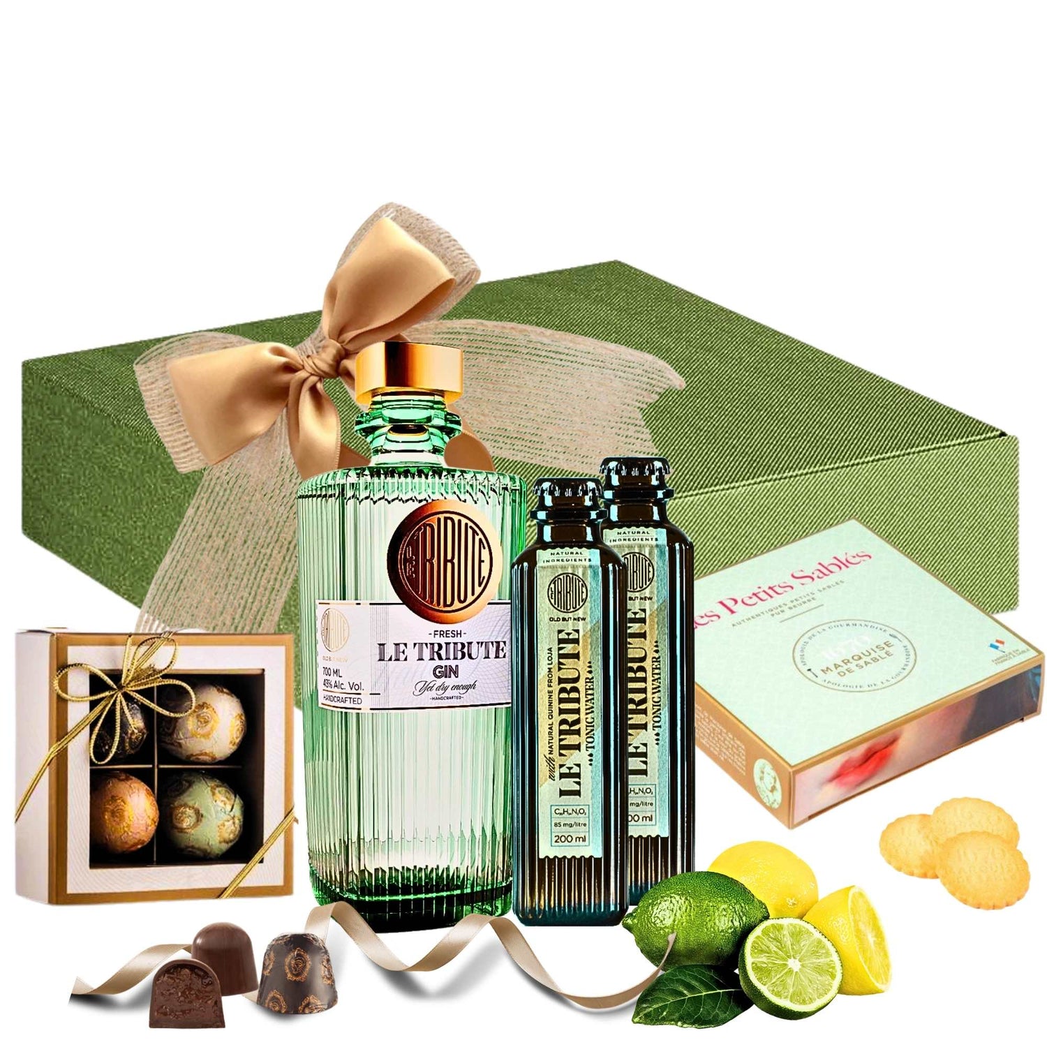 cadouri paste femei cu gin le tribute tonic amalfi si praline de ciocolata