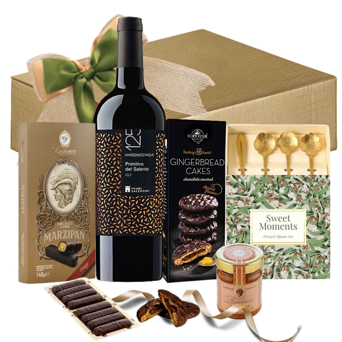 cadouri simbolice de paste cu vin rosu primitivo si deserturi gourmet