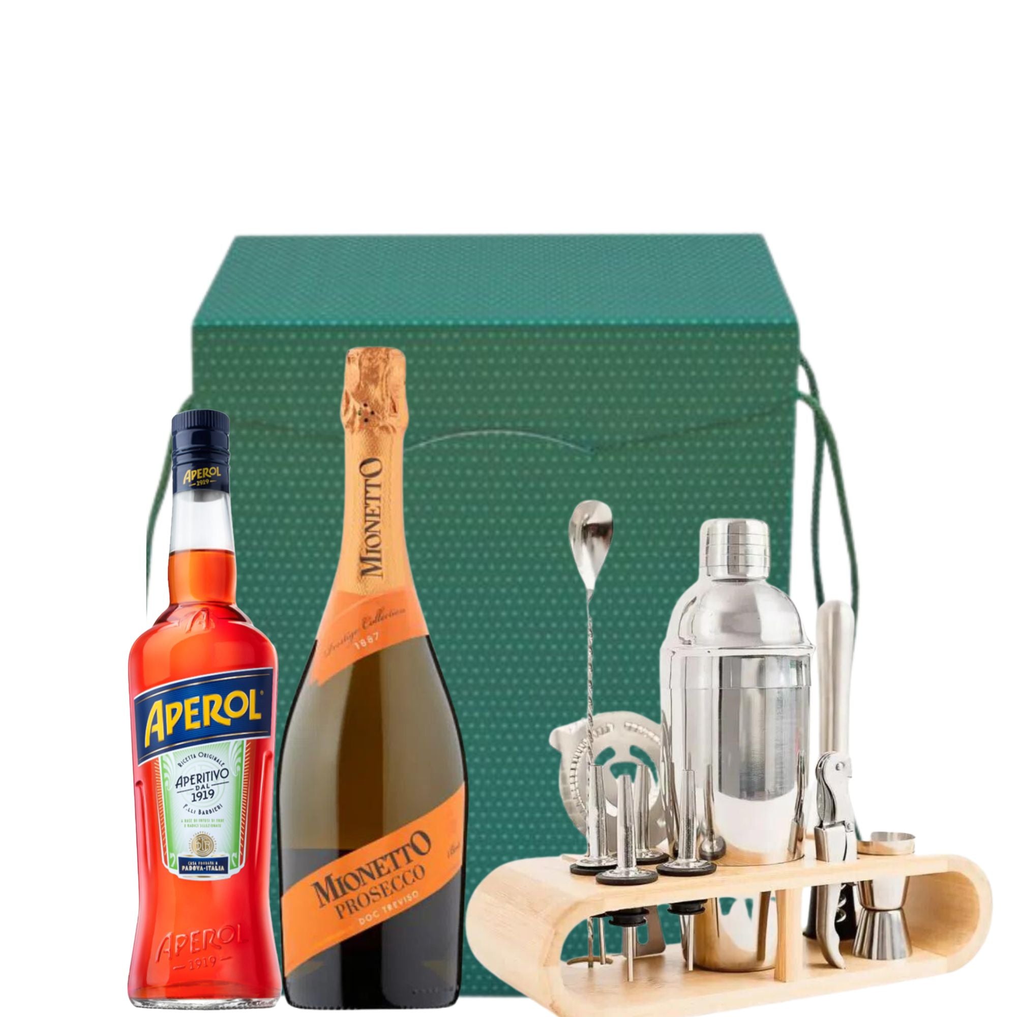 Aperol Cocktail Set cu Prosecco Orange, Aperol Aperitivo și set mixology în cutie premium
