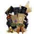 Coș Classic Spirits cu whisky Jack Daniels, lichior Sheridan’s, trufe Mathez și dulciuri gourmet într-un coș premium