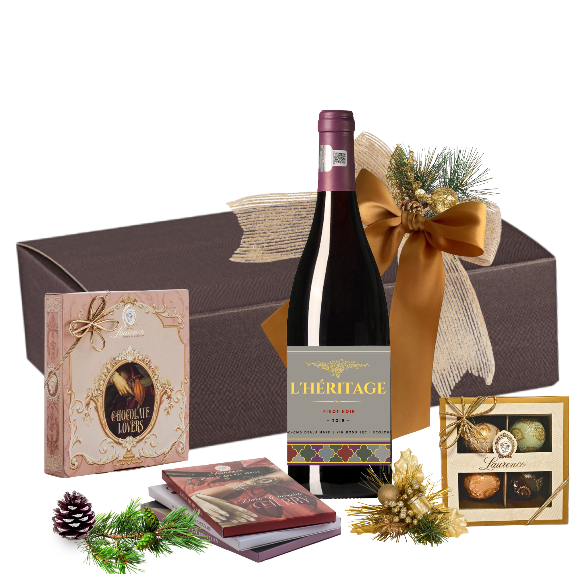 Cadou The Happy Pair: Wine &amp; Chocolate