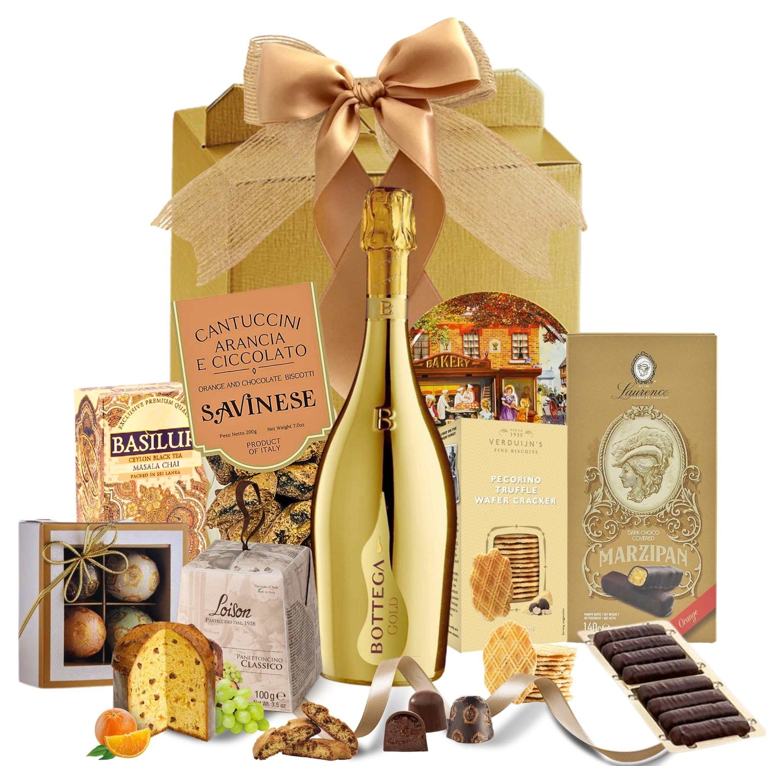 cosuri cadou paste cu prosecco bottega gold si dulciuri gourmet