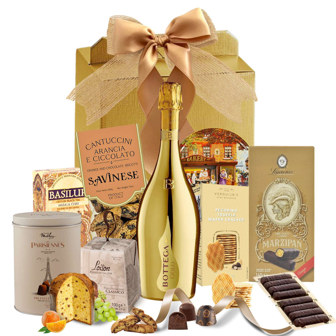 cosuri cadou paste cu prosecco bottega gold si dulciuri gourmet