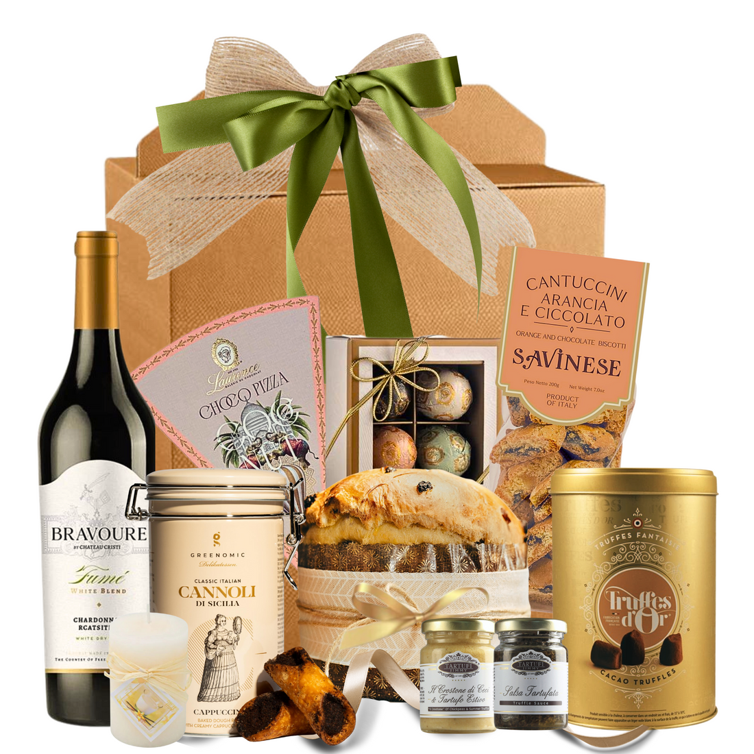 Cadou Bravoure Bliss cu vin alb Chateau Cristi și praline fine