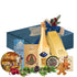 Cadou Crăciun 24K Elegance cu spumant Blue Nun Gold, fursecuri, ceai și dulciuri, în cutie festivă