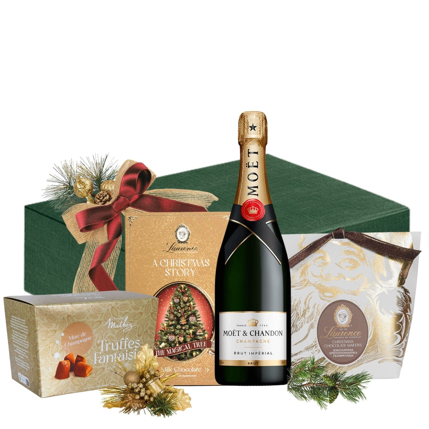 Șampanie Moët Imperial Brut cu trufe Mathez și ciocolată Laurence în ambalaj festiv