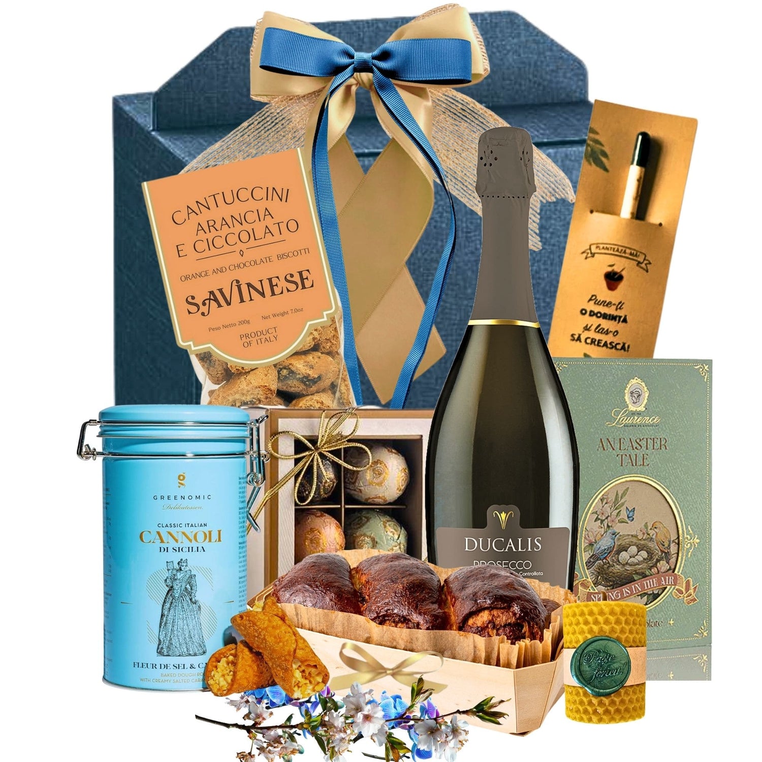 Cadou Paste Master Prosecco: Prosecco, praline și bunătăți de Paște într-o cutie festivă