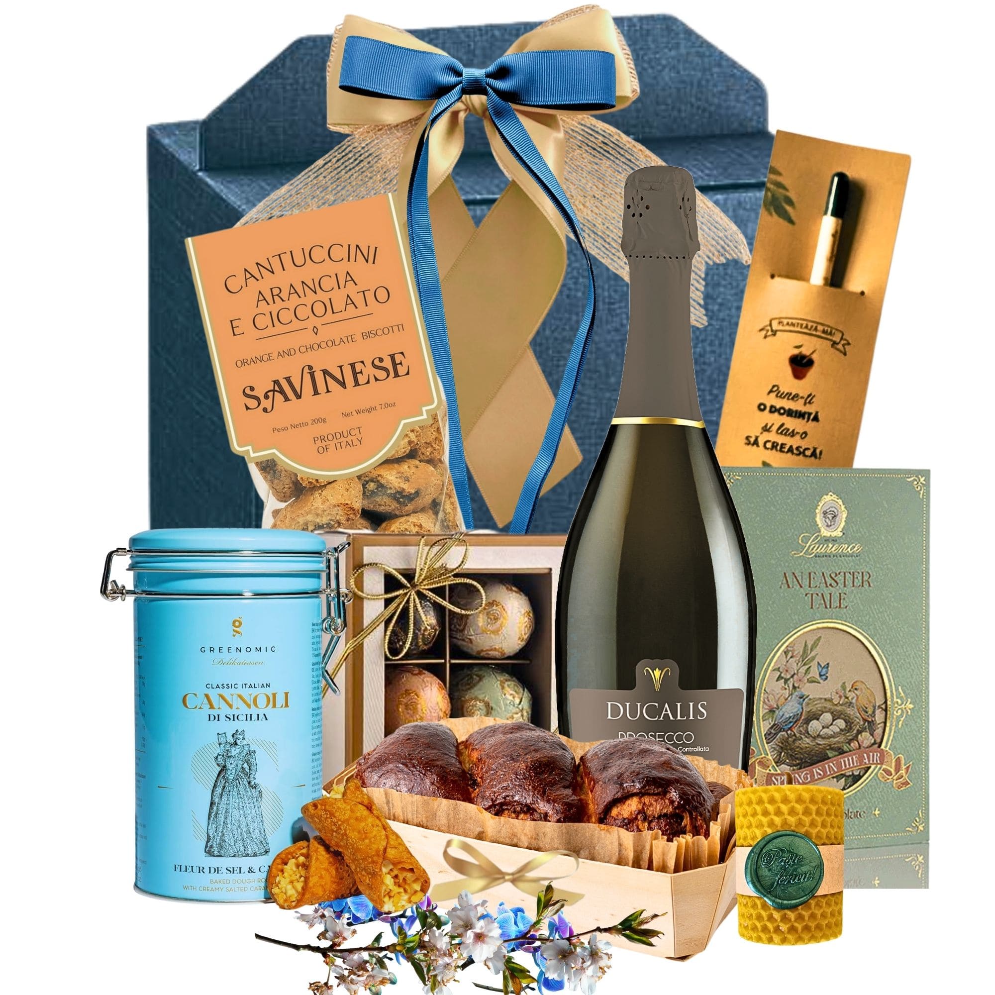 Cadou Paste Master Prosecco: Prosecco, praline și bunătăți de Paște într-o cutie festivă