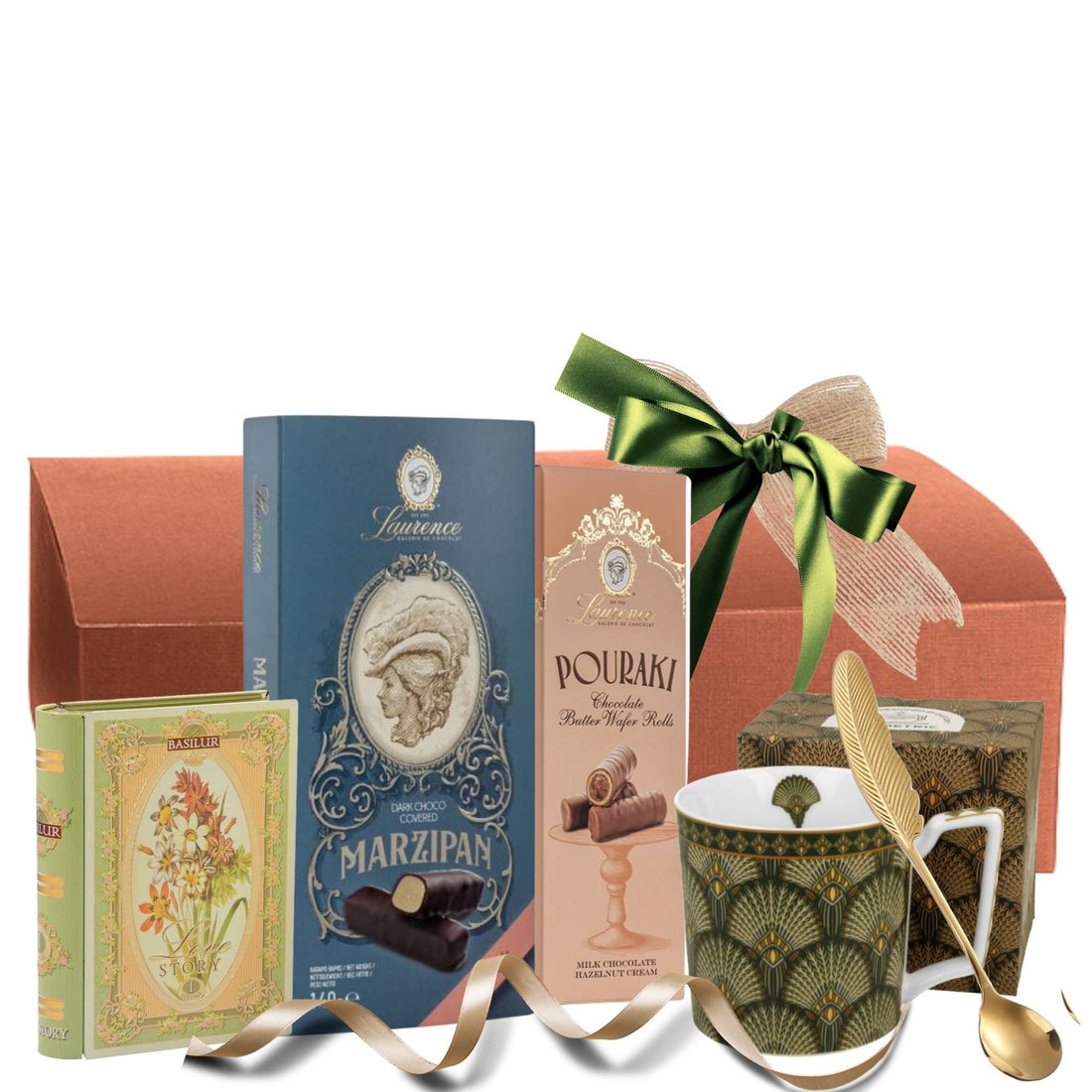 idei cadouri de iepuras set premium cu ciocolata ceai si cana