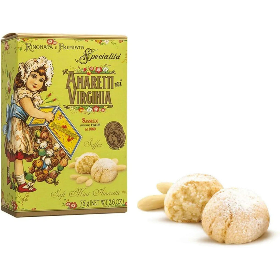 mini amaretti virginia biscuiti migdale 75g
