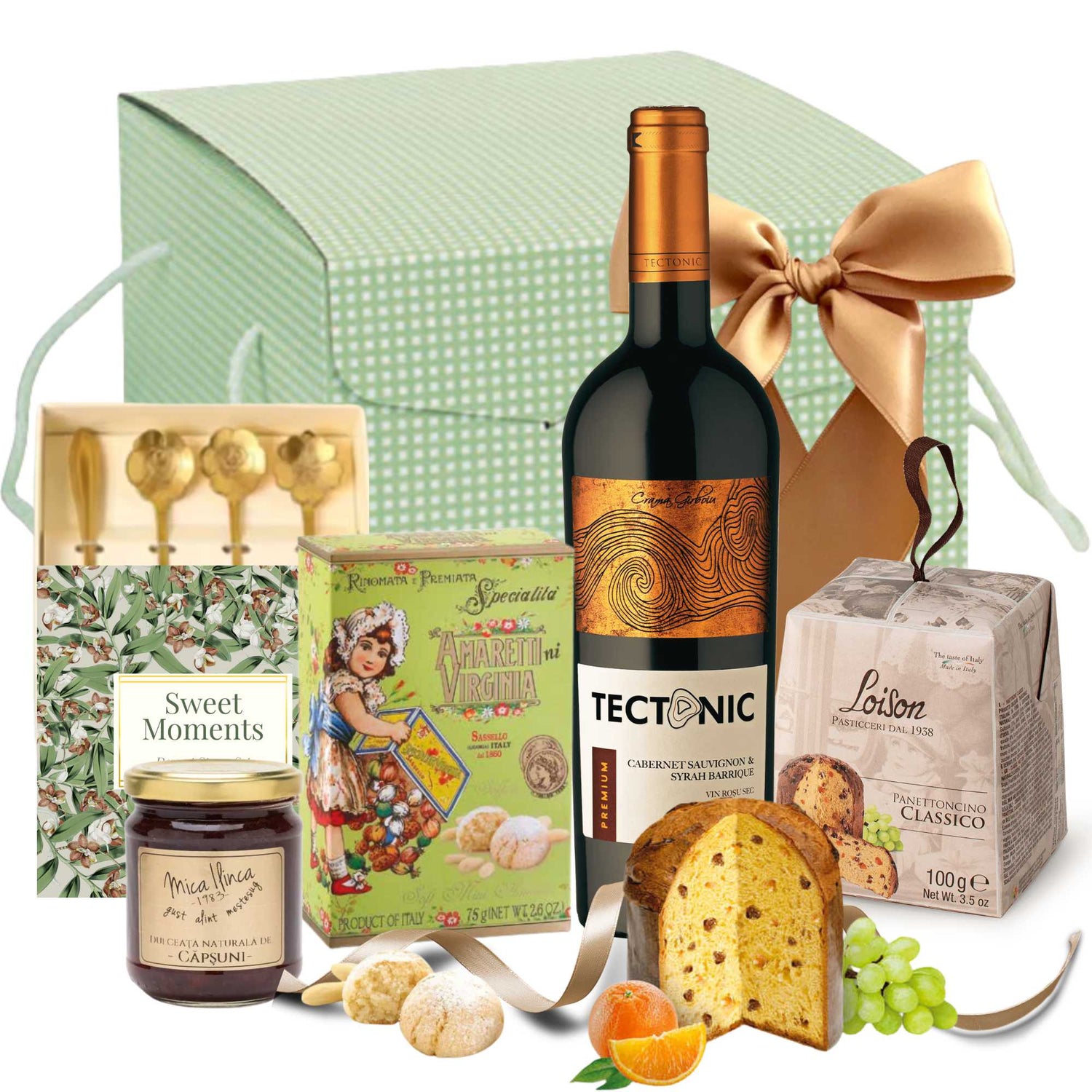 pachete cadou paste cu vin rosu panettone italian si dulciuri gourmet