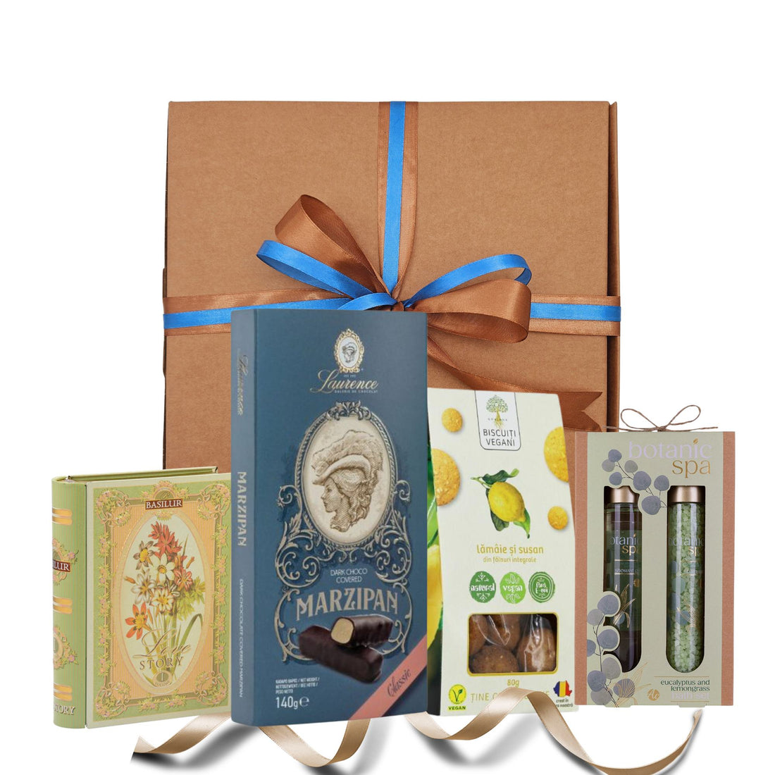 Cadouri 8 martie personalizate cu ceai Basilur si produse spa